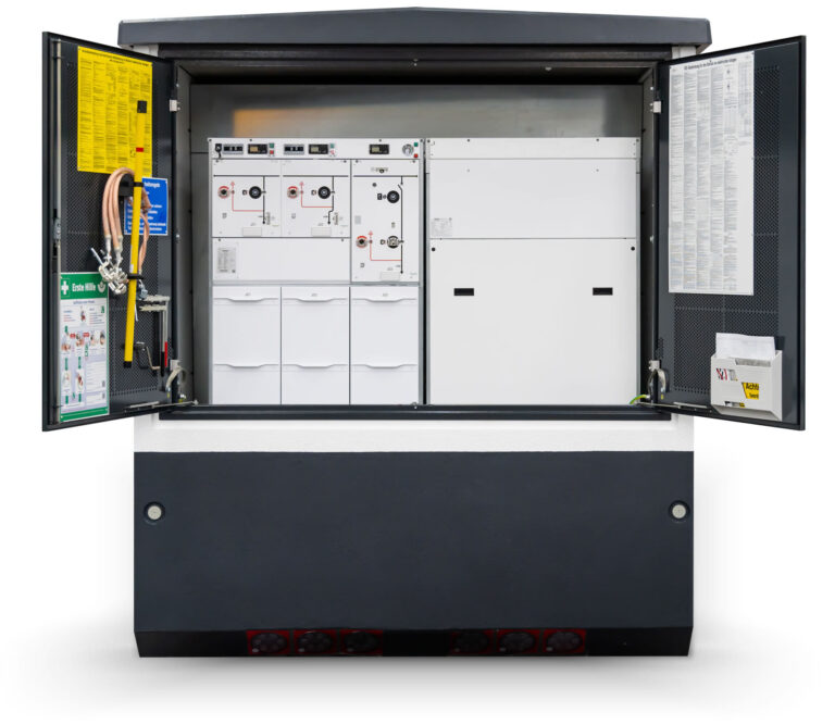 Mittelspannungsschaltanlage in der kompakten Übergabestation von Faber E-Tec