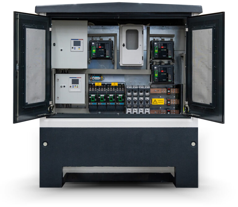 Niederspannungsverteilung in der kompakten Übergabestation von Faber E-Tec